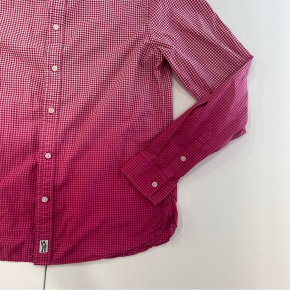 BILLIONAIRE BOYS CLUB Button Shirt Long Sleeve Astronaut Red Checkered Men’s M - Picture 3 of 12